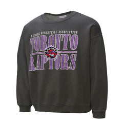 Toronto Raptors NBA Downtown Collection Fleece Sweatshirt Black - Mitchell & Ness