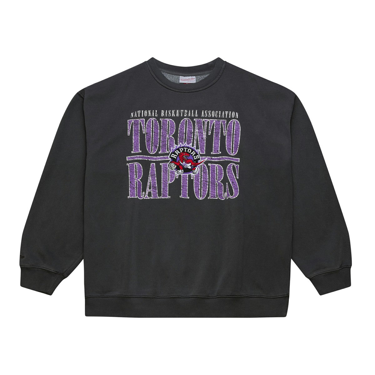 Toronto Raptors NBA Downtown Collection Fleece Sweatshirt Black - Mitchell & Ness