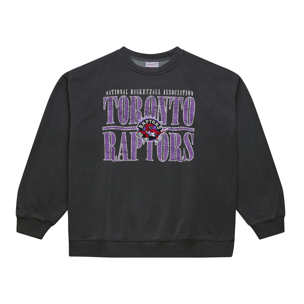 Toronto Raptors NBA Downtown Collection Fleece Sweatshirt Black - Mitchell & Ness