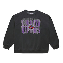 Toronto Raptors NBA Downtown Collection Fleece Sweatshirt Black - Mitchell & Ness