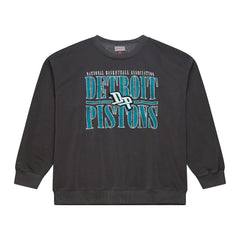 Detroit Pistons NBA Downtown Collection Fleece Sweatshirt Black - Mitchell & Ness