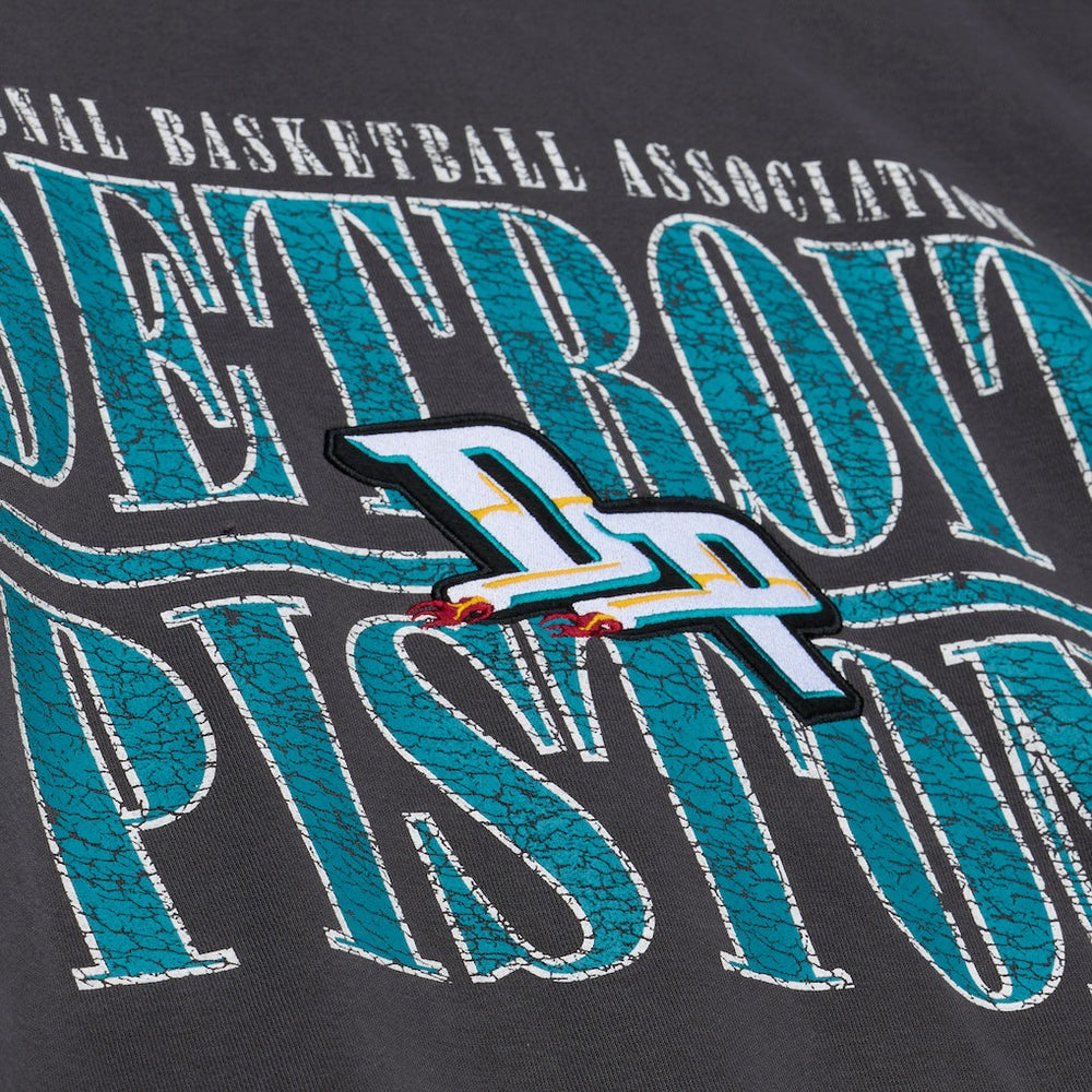 Detroit Pistons NBA Downtown Collection Fleece Sweatshirt Black - Mitchell & Ness