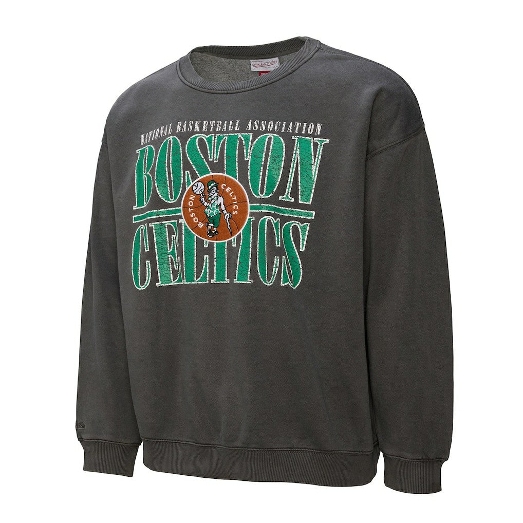 Boston Celtics NBA Downtown Collection Fleece Sweatshirt Black - Mitchell & Ness