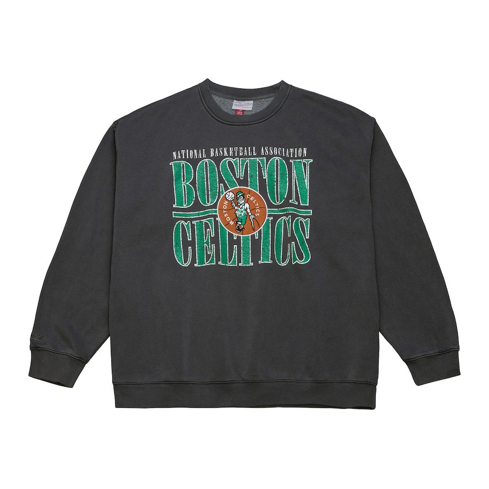 Boston Celtics NBA Downtown Collection Fleece Sweatshirt Black - Mitchell & Ness
