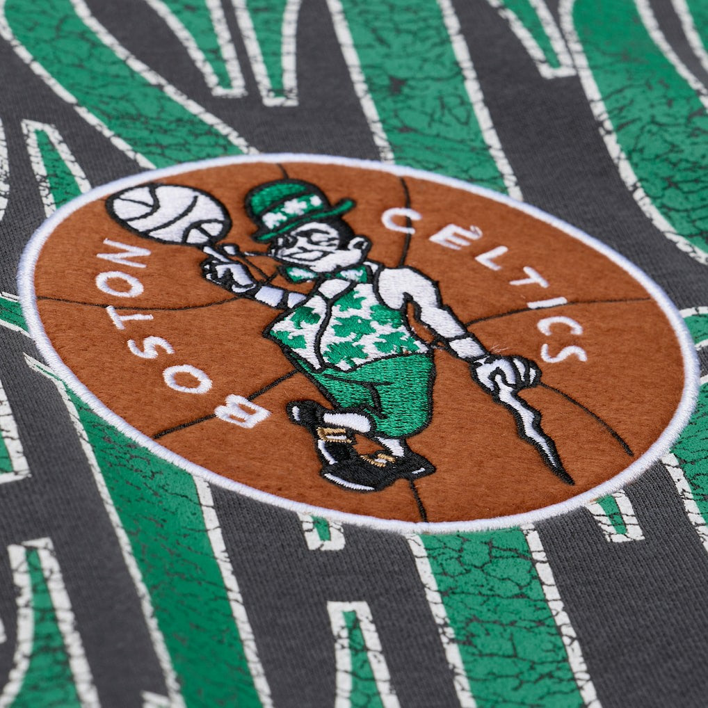 Boston Celtics NBA Downtown Collection Fleece Sweatshirt Black - Mitchell & Ness