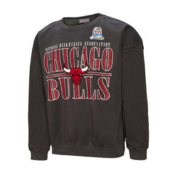Chicago Bulls NBA Downtown Collection Fleece Sweatshirt Black - Mitchell & Ness
