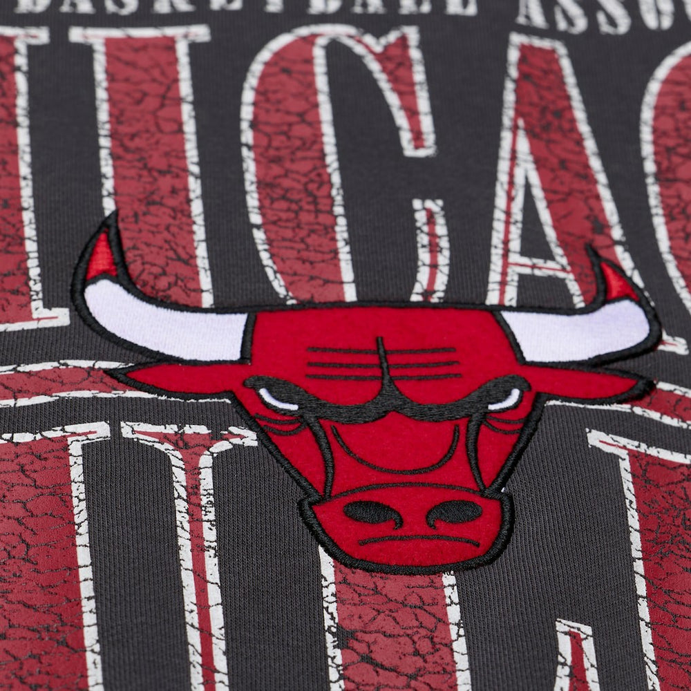 Chicago Bulls NBA Downtown Collection Fleece Sweatshirt Black - Mitchell & Ness