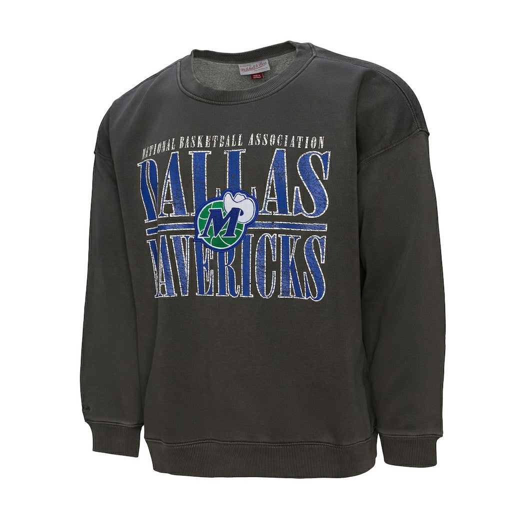 Dallas Mavericks NBA Downtown Collection Fleece Sweatshirt Black - Mitchell & Ness