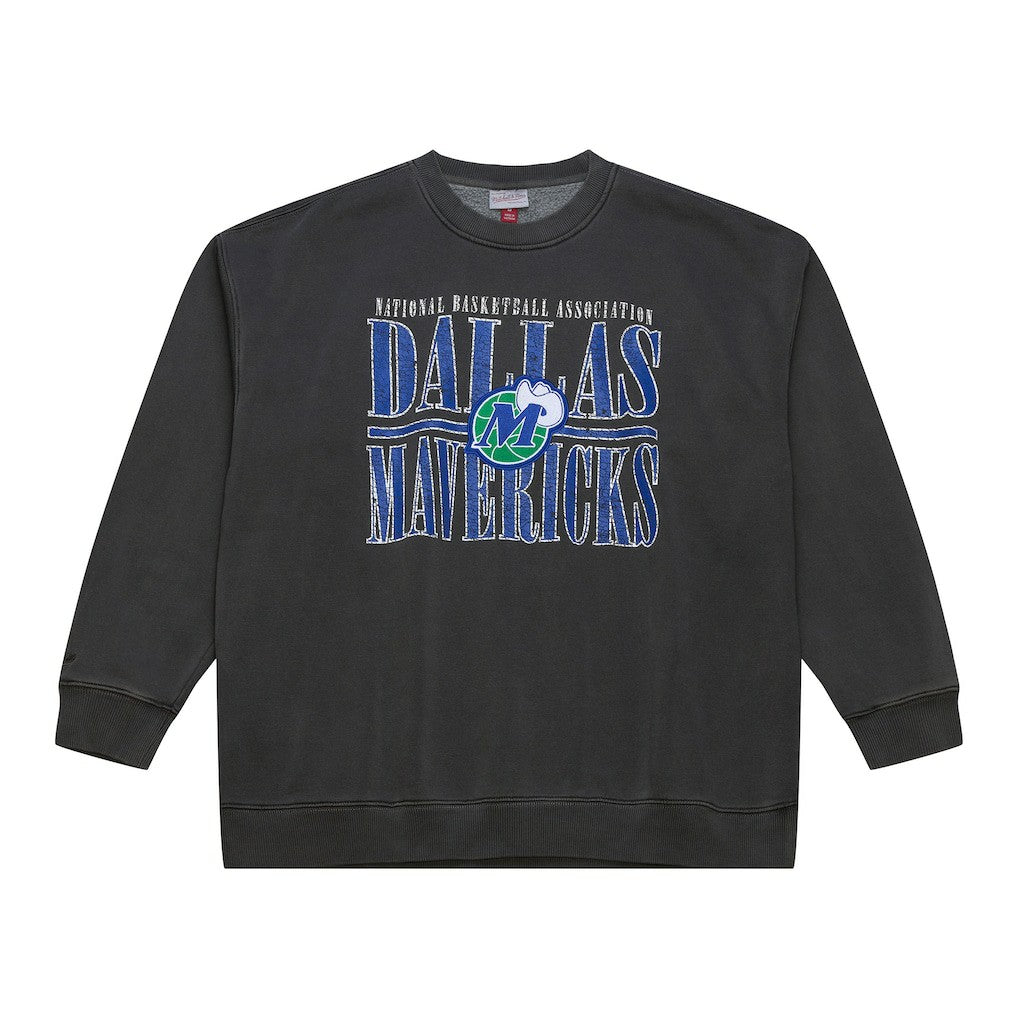 Dallas Mavericks NBA Downtown Collection Fleece Sweatshirt Black - Mitchell & Ness