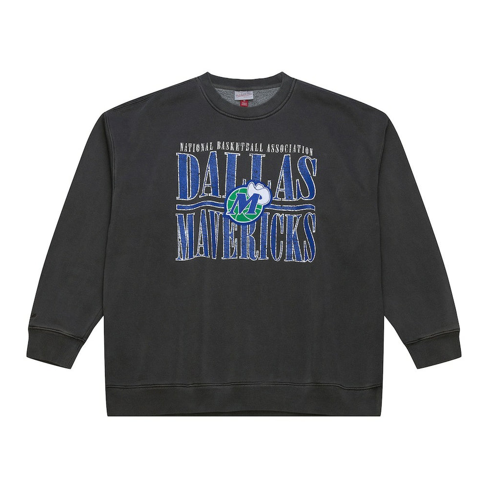 Dallas Mavericks NBA Downtown Collection Fleece Sweatshirt Black - Mitchell & Ness