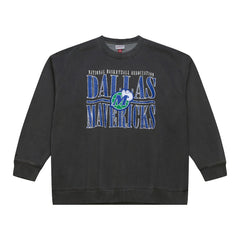 Dallas Mavericks NBA Downtown Collection Fleece Sweatshirt Black - Mitchell & Ness