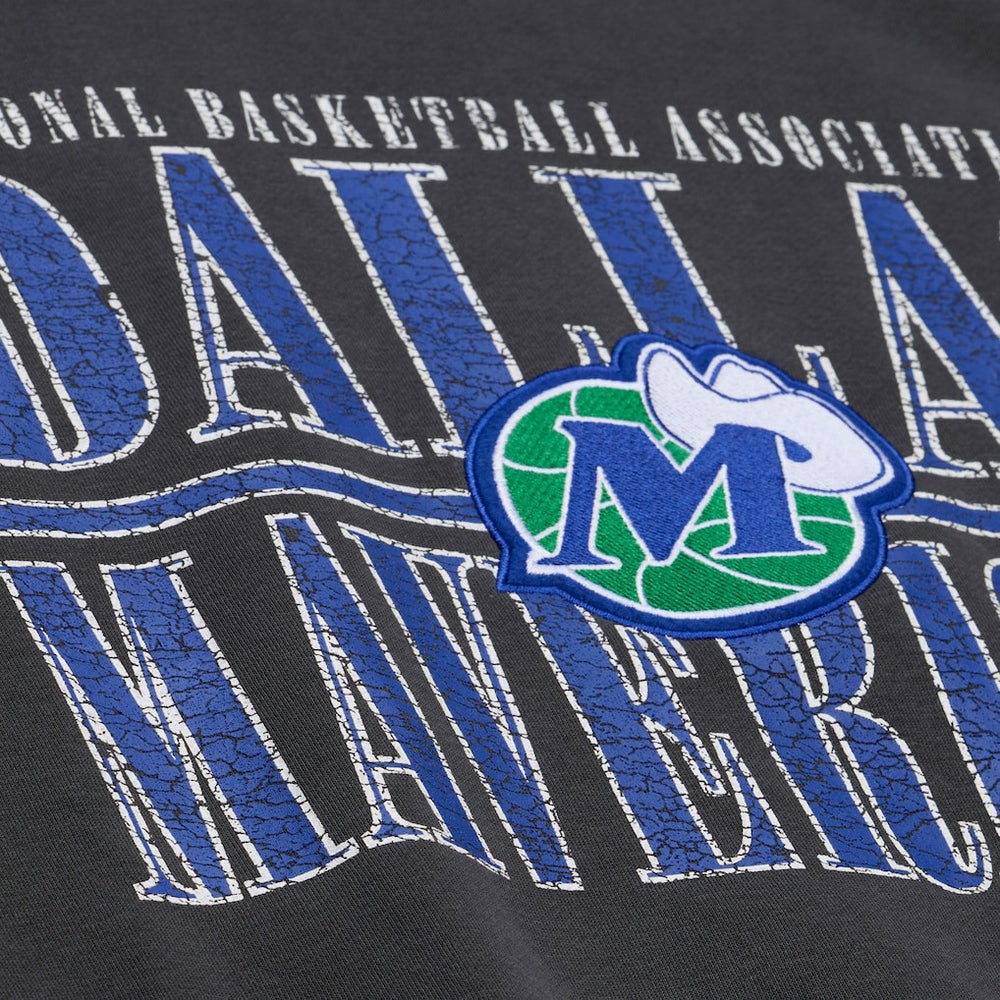 Dallas Mavericks NBA Downtown Collection Fleece Sweatshirt Black - Mitchell & Ness