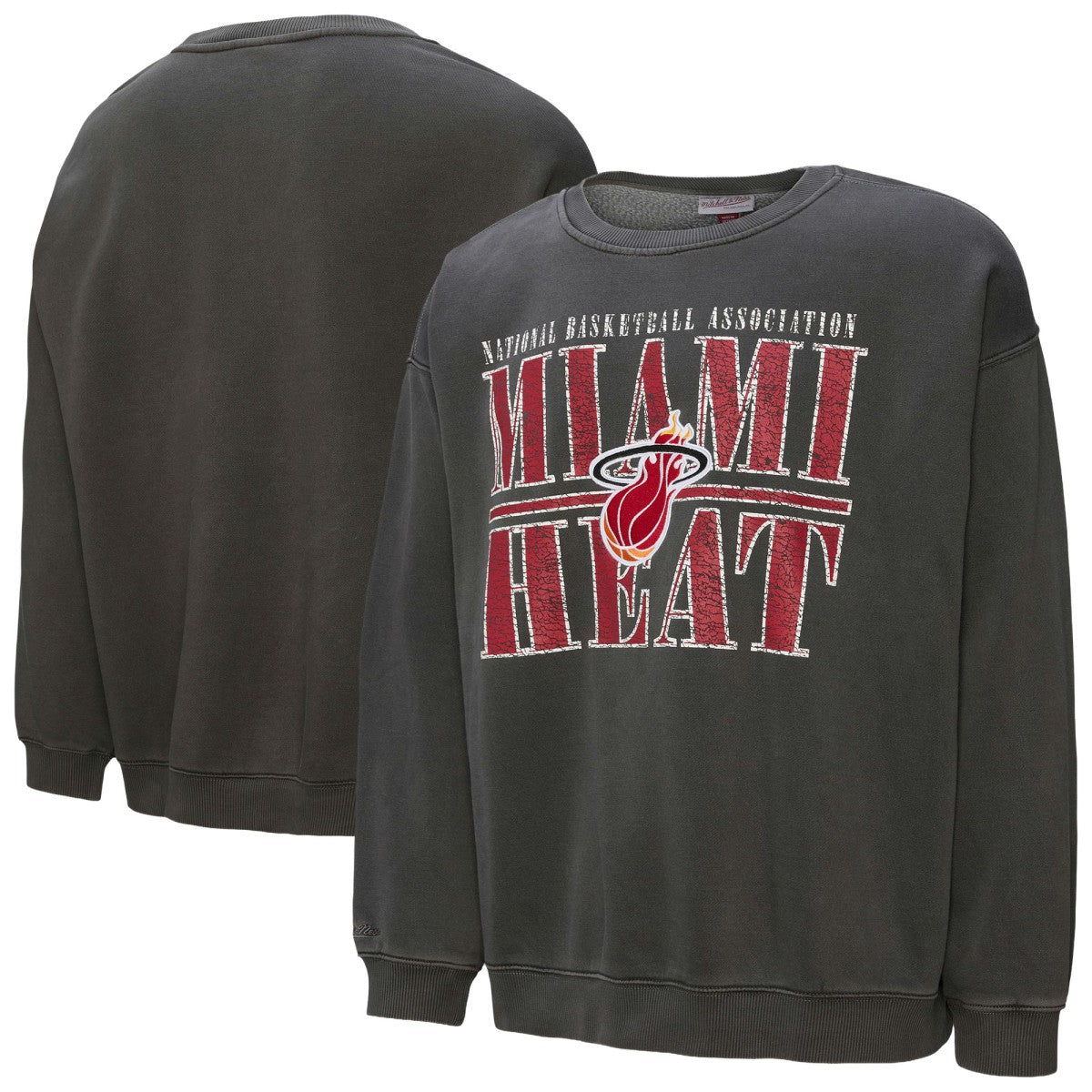 Miami Heat NBA Downtown Collection Fleece Sweatshirt Black - Mitchell & Ness