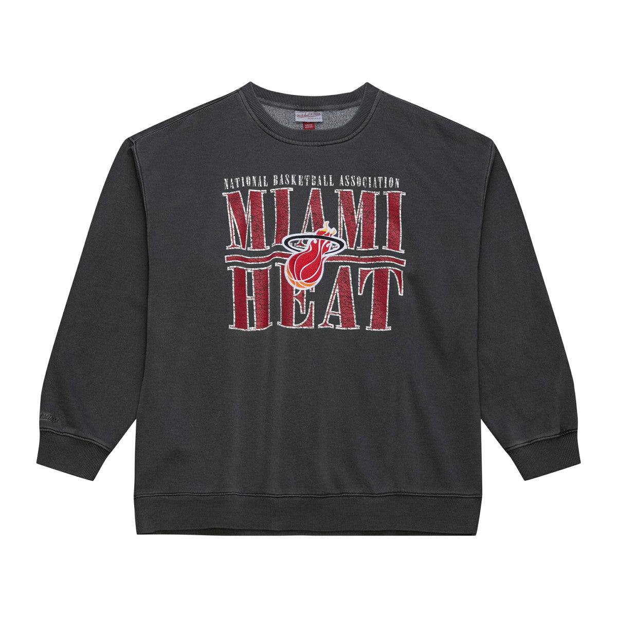 Miami Heat NBA Downtown Collection Fleece Sweatshirt Black - Mitchell & Ness