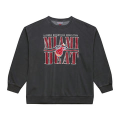 Miami Heat NBA Downtown Collection Fleece Sweatshirt Black - Mitchell & Ness