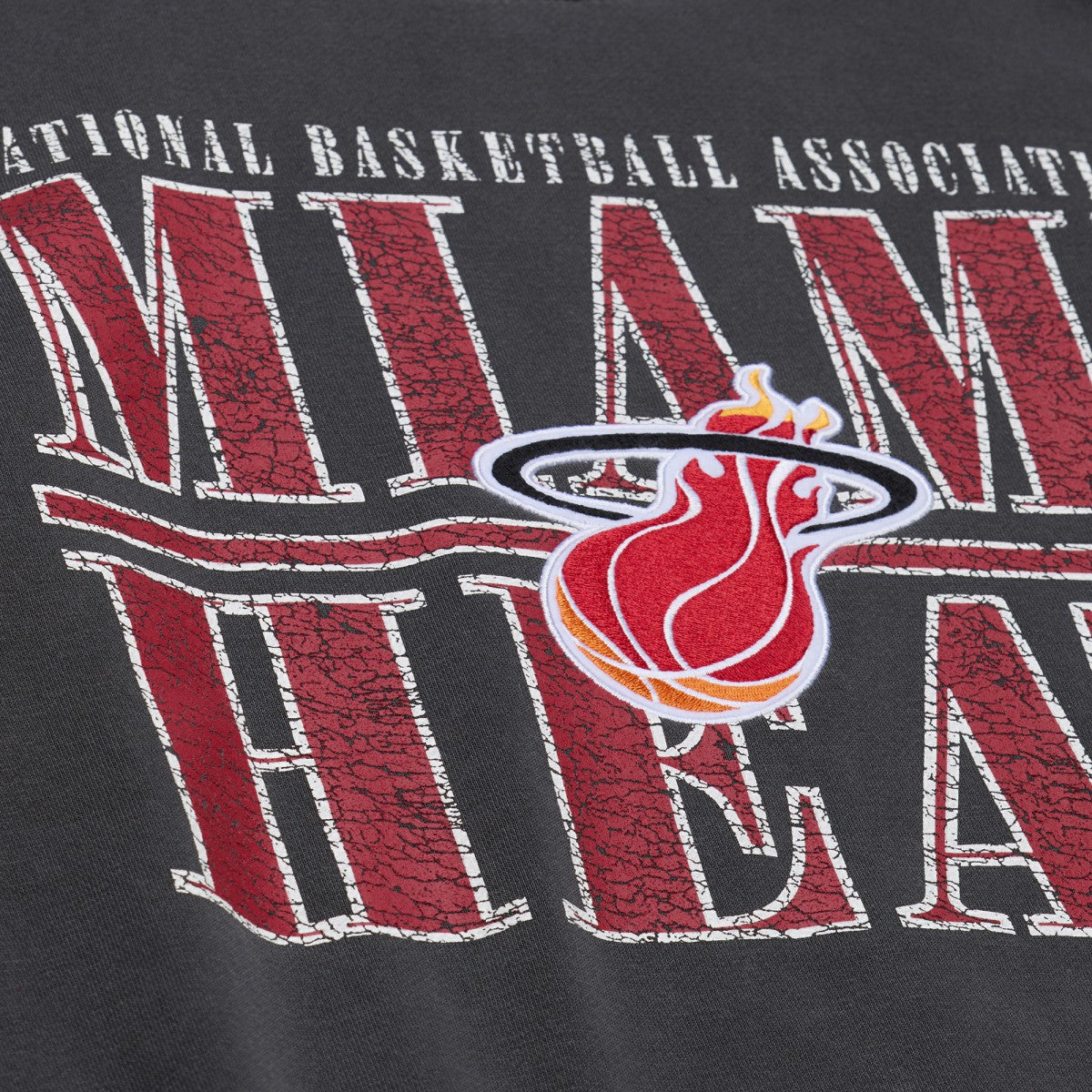 Miami Heat NBA Downtown Collection Fleece Sweatshirt Black - Mitchell & Ness