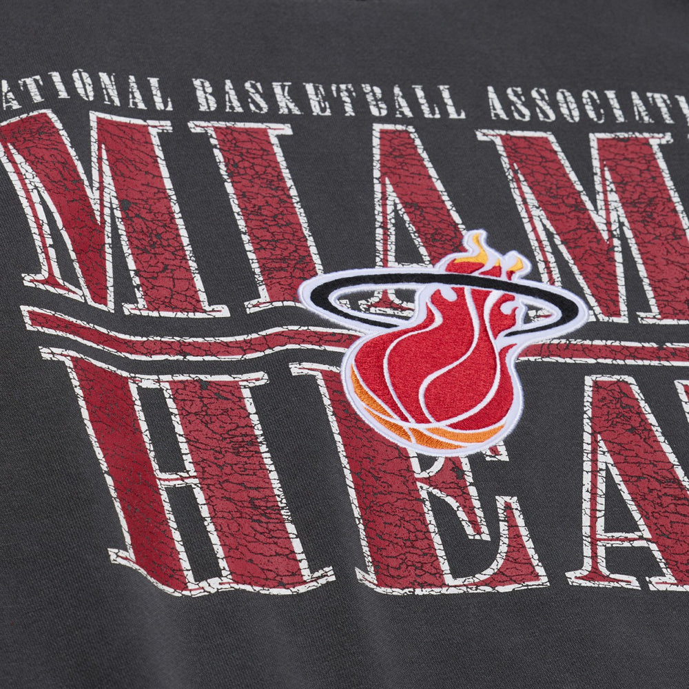 Miami Heat NBA Downtown Collection Fleece Sweatshirt Black - Mitchell & Ness