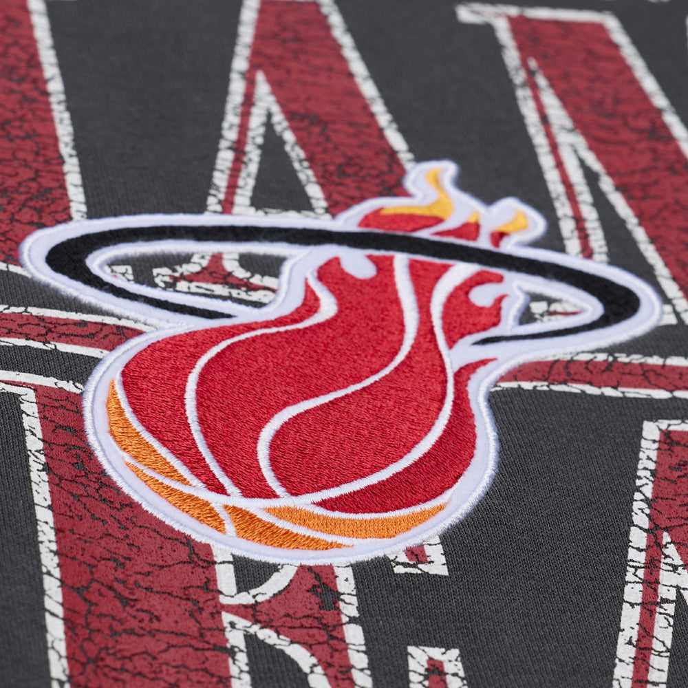 Miami Heat NBA Downtown Collection Fleece Sweatshirt Black - Mitchell & Ness