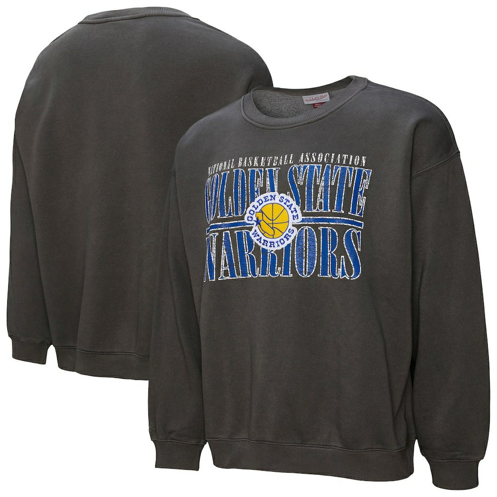 Golden State Warriors NBA Downtown Collection Fleece Sweatshirt Black - Mitchell & Ness