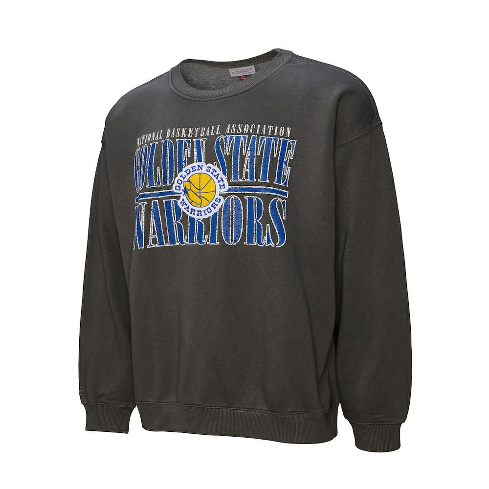 Golden State Warriors NBA Downtown Collection Fleece Sweatshirt Black - Mitchell & Ness