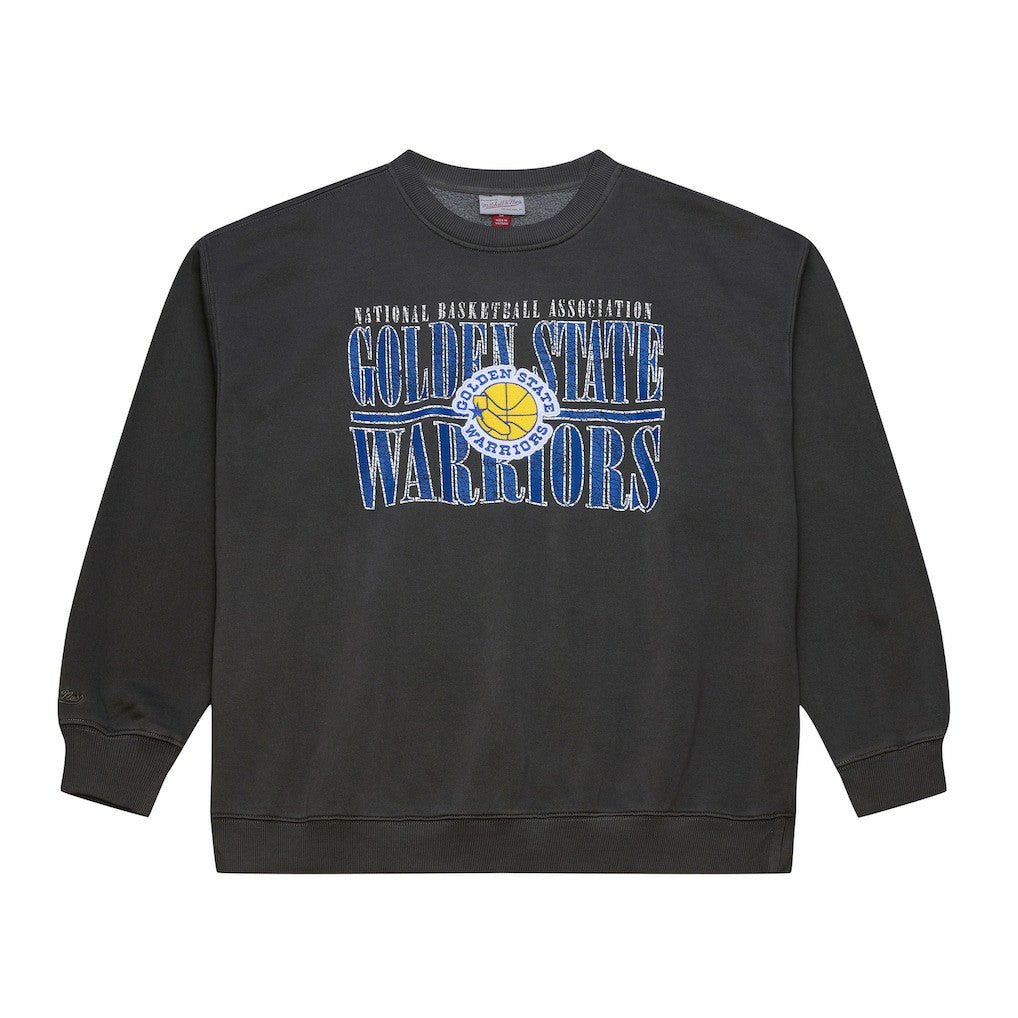 Golden State Warriors NBA Downtown Collection Fleece Sweatshirt Black - Mitchell & Ness