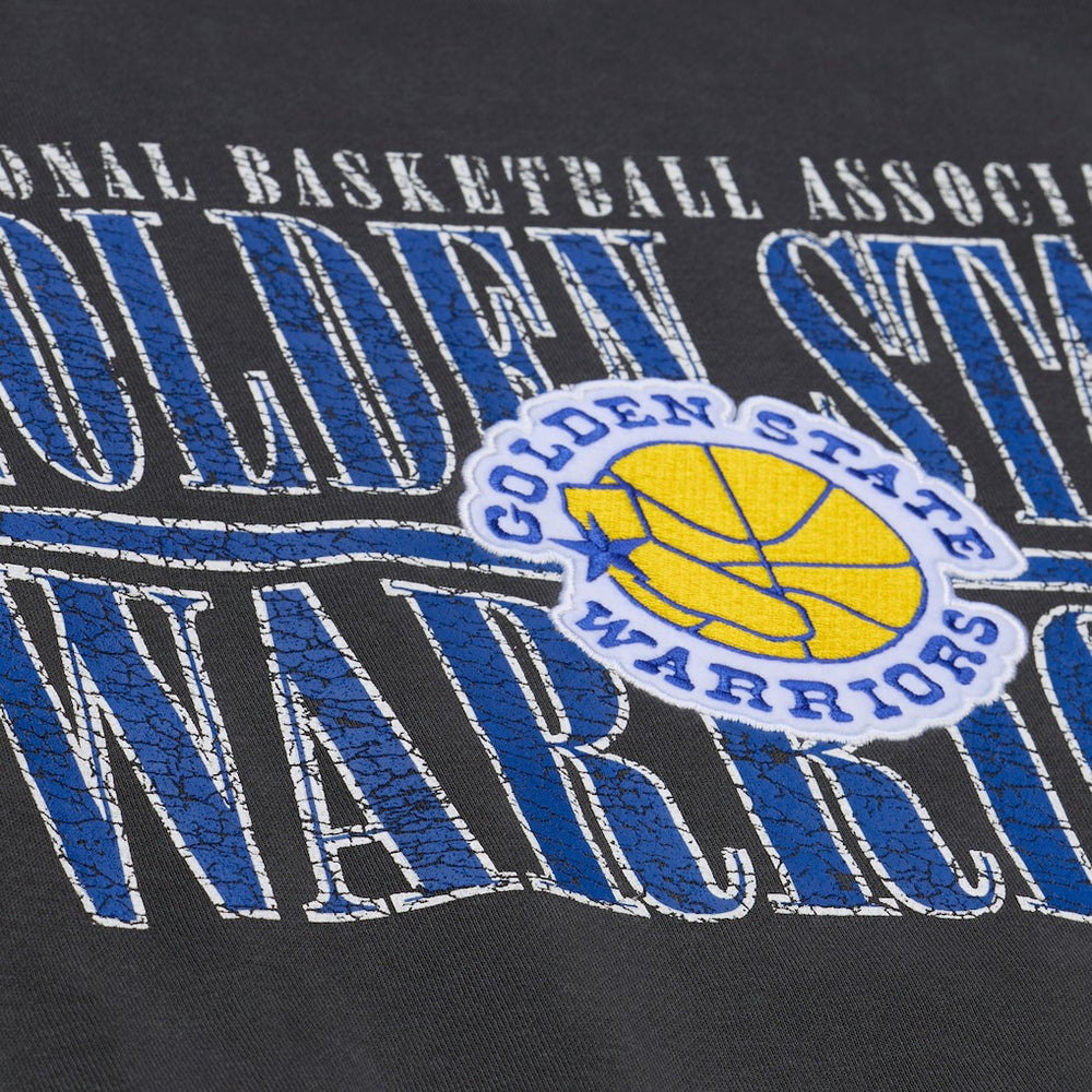 Golden State Warriors NBA Downtown Collection Fleece Sweatshirt Black - Mitchell & Ness