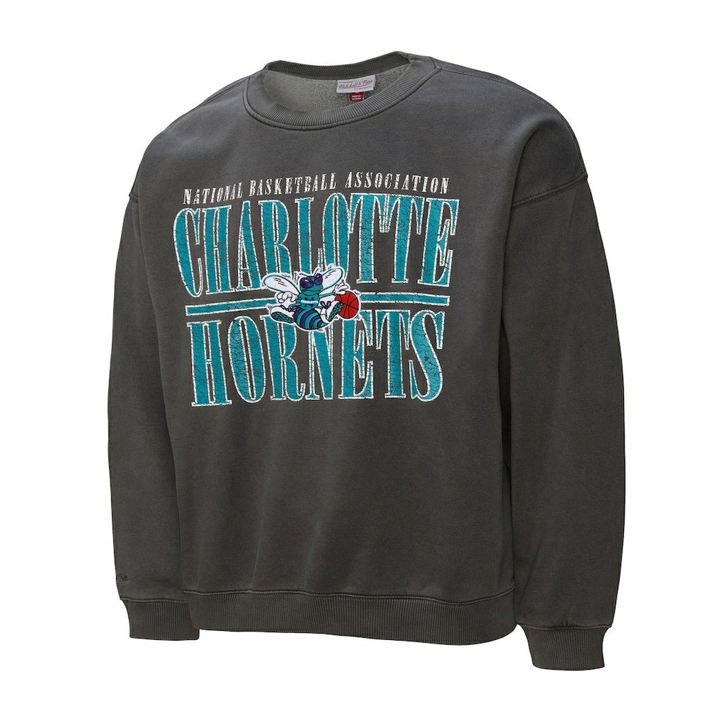 Charlotte Hornets NBA Downtown Collection Fleece Sweatshirt Black - Mitchell & Ness