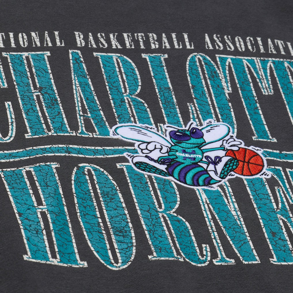 Charlotte Hornets NBA Downtown Collection Fleece Sweatshirt Black - Mitchell & Ness