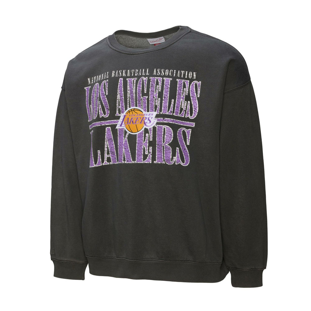 Los Angeles Lakers NBA Downtown Collection Fleece Sweatshirt Black - Mitchell & Ness