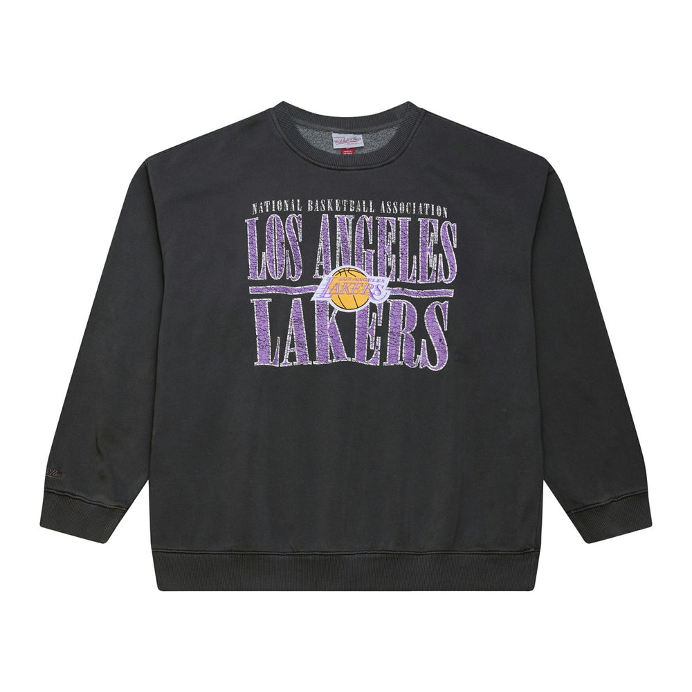 Los Angeles Lakers NBA Downtown Collection Fleece Sweatshirt Black - Mitchell & Ness