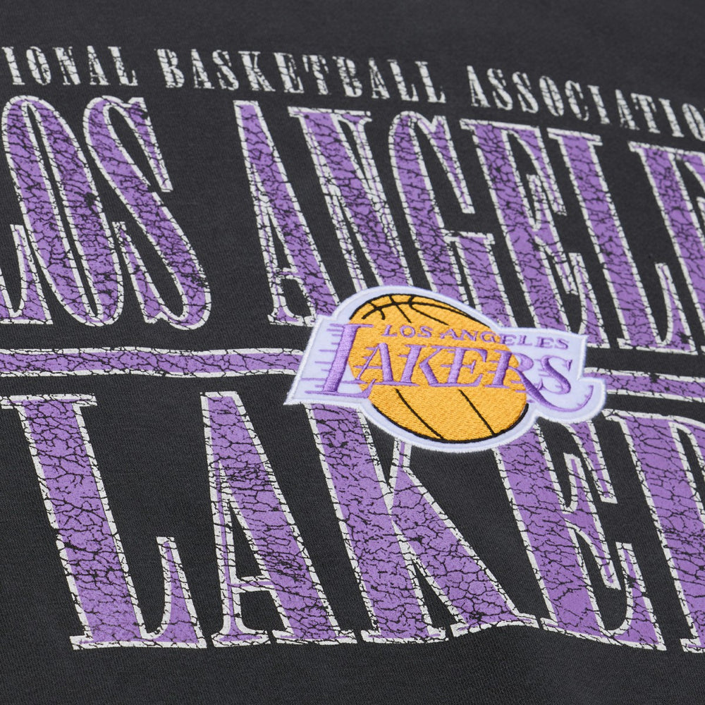 Los Angeles Lakers NBA Downtown Collection Fleece Sweatshirt Black - Mitchell & Ness