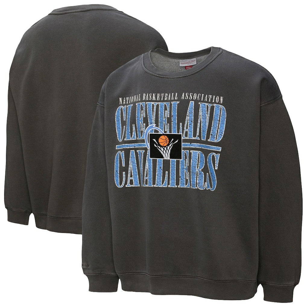 Cleveland Cavaliers NBA Downtown Collection Fleece Sweatshirt Black - Mitchell & Ness