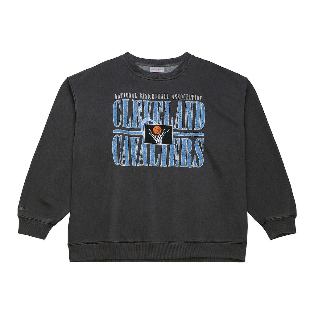 Cleveland Cavaliers NBA Downtown Collection Fleece Sweatshirt Black - Mitchell & Ness