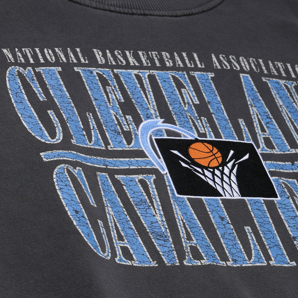 Cleveland Cavaliers NBA Downtown Collection Fleece Sweatshirt Black - Mitchell & Ness