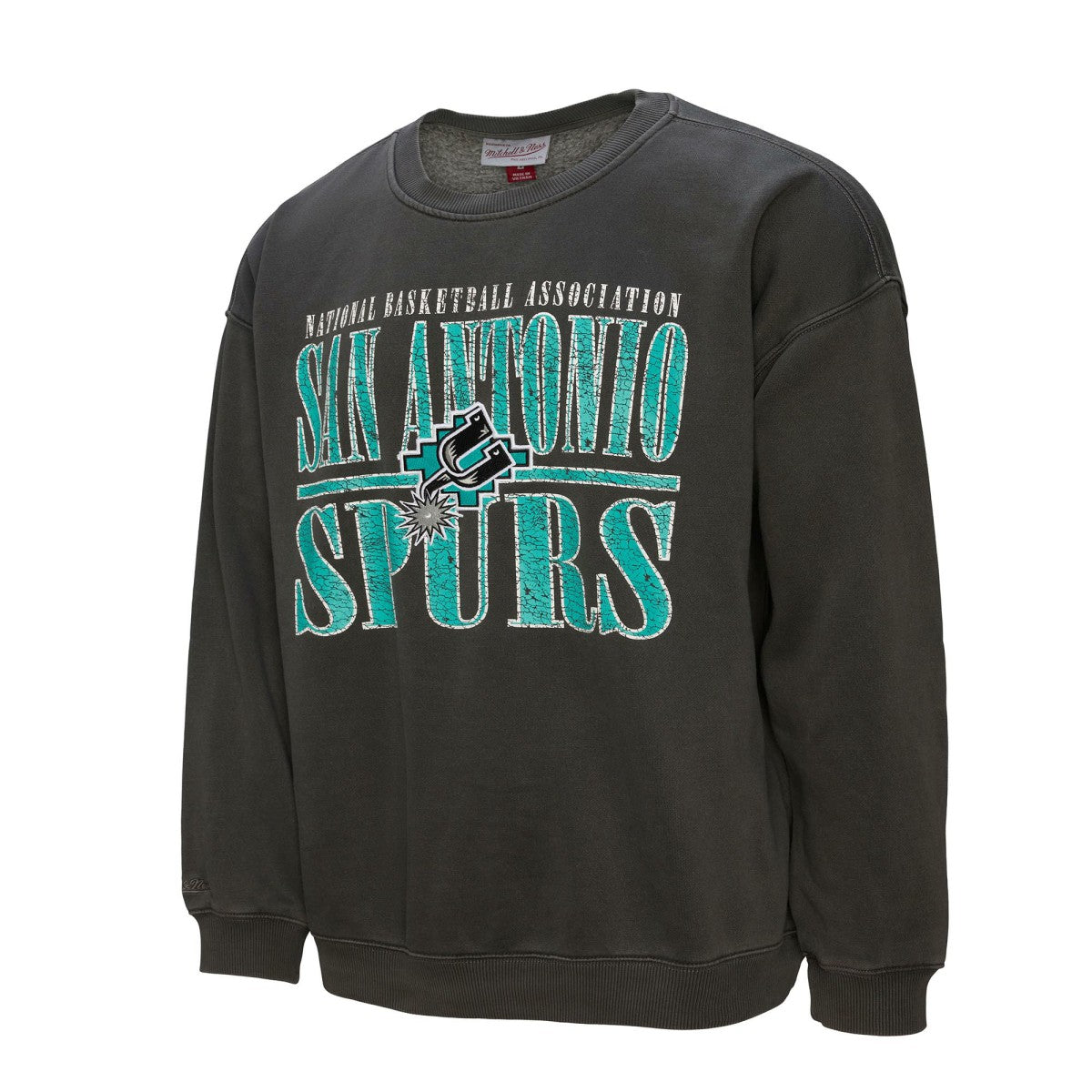 San Antonio Spurs NBA Downtown Collection Fleece Sweatshirt Black - Mitchell & Ness