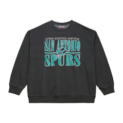 San Antonio Spurs NBA Downtown Collection Fleece Sweatshirt Black - Mitchell & Ness