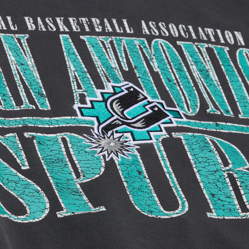 San Antonio Spurs NBA Downtown Collection Fleece Sweatshirt Black - Mitchell & Ness