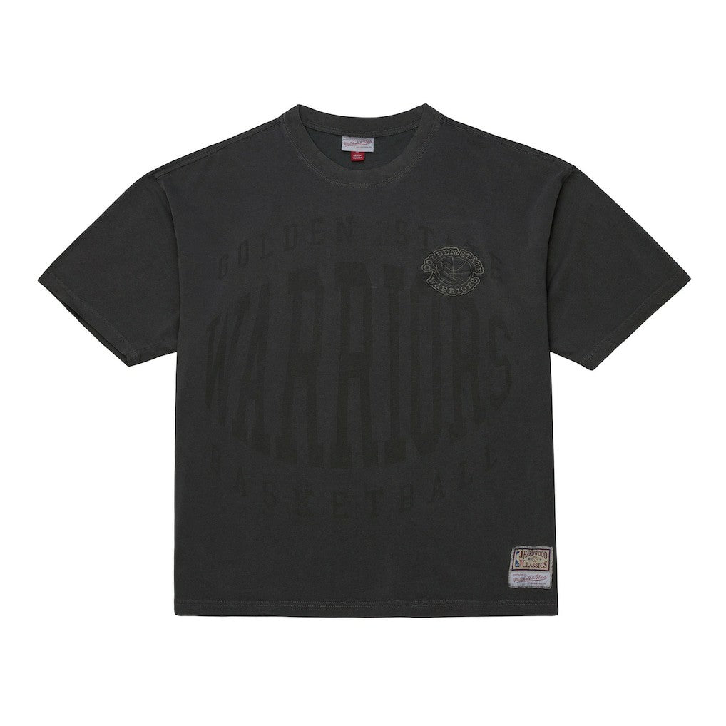 Golden State Warriors Downtown Collection Premium T-Shirt Black - Mitchell & Ness