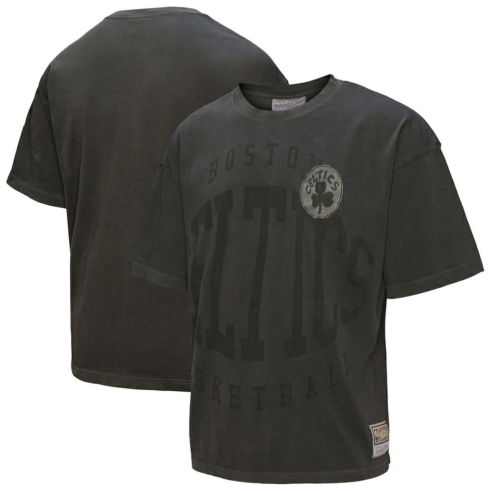 Boston Celtics Downtown Collection Premium T-Shirt Black - Mitchell & Ness