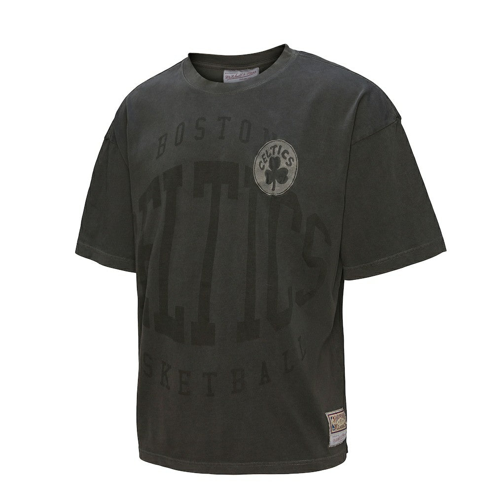 Boston Celtics Downtown Collection Premium T-Shirt Black - Mitchell & Ness