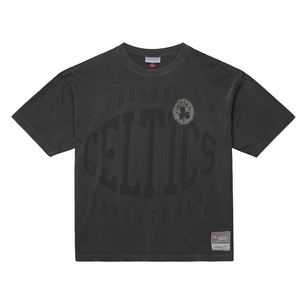 Boston Celtics Downtown Collection Premium T-Shirt Black - Mitchell & Ness