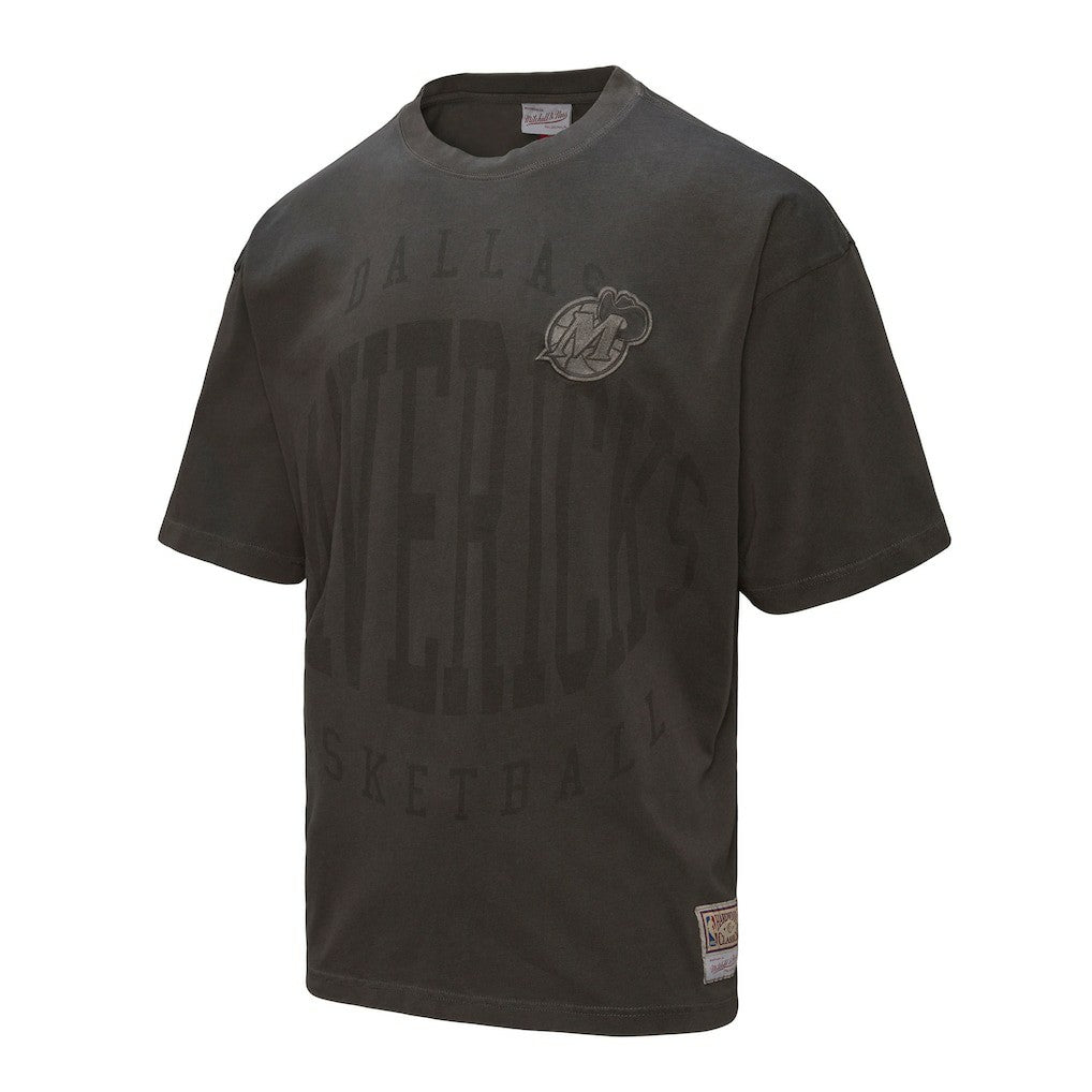 Dallas Mavericks Downtown Collection Premium T-Shirt Black - Mitchell & Ness