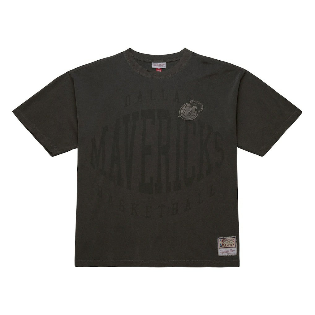 Dallas Mavericks Downtown Collection Premium T-Shirt Black - Mitchell & Ness