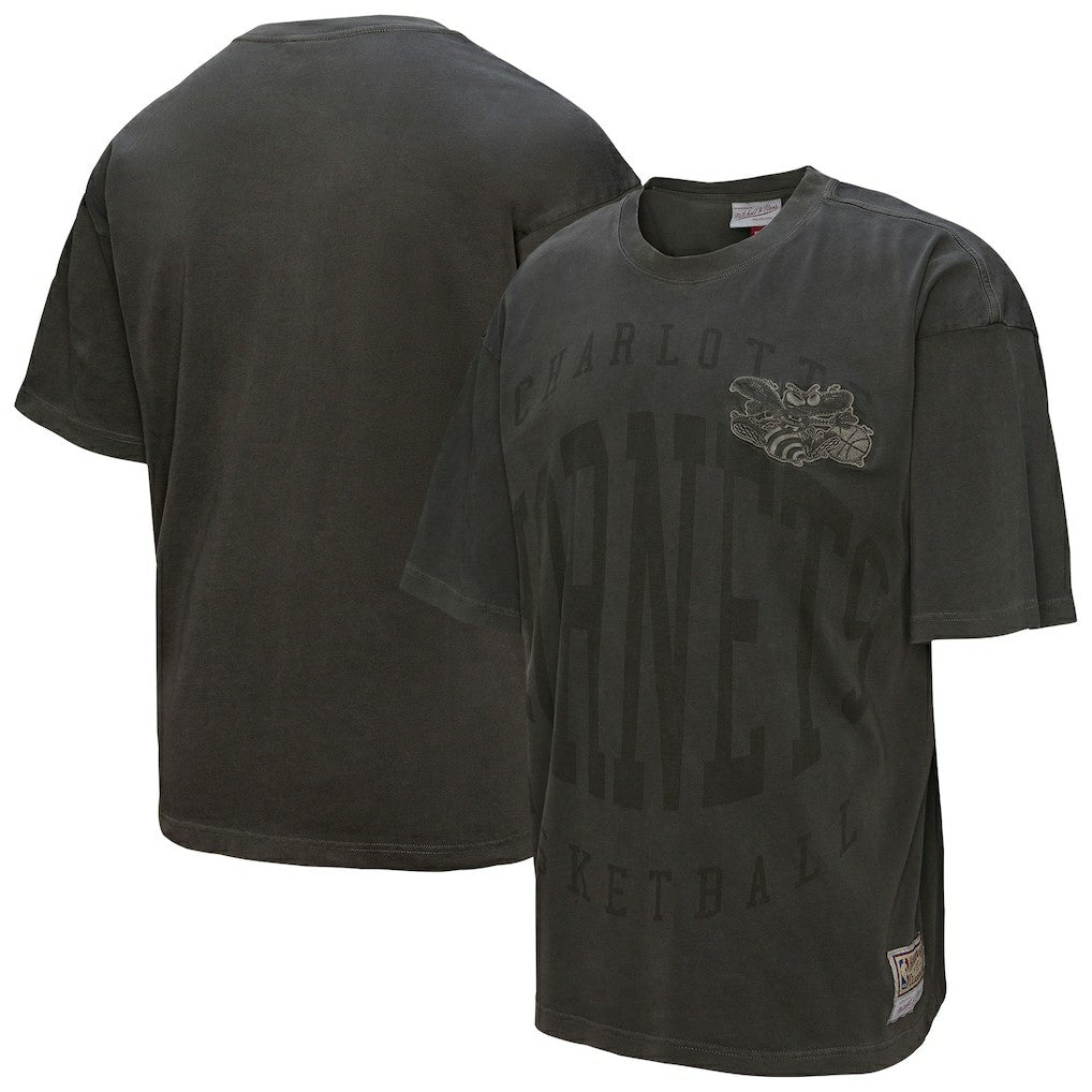 Charlotte Hornets Downtown Collection Premium T-Shirt Black - Mitchell & Ness