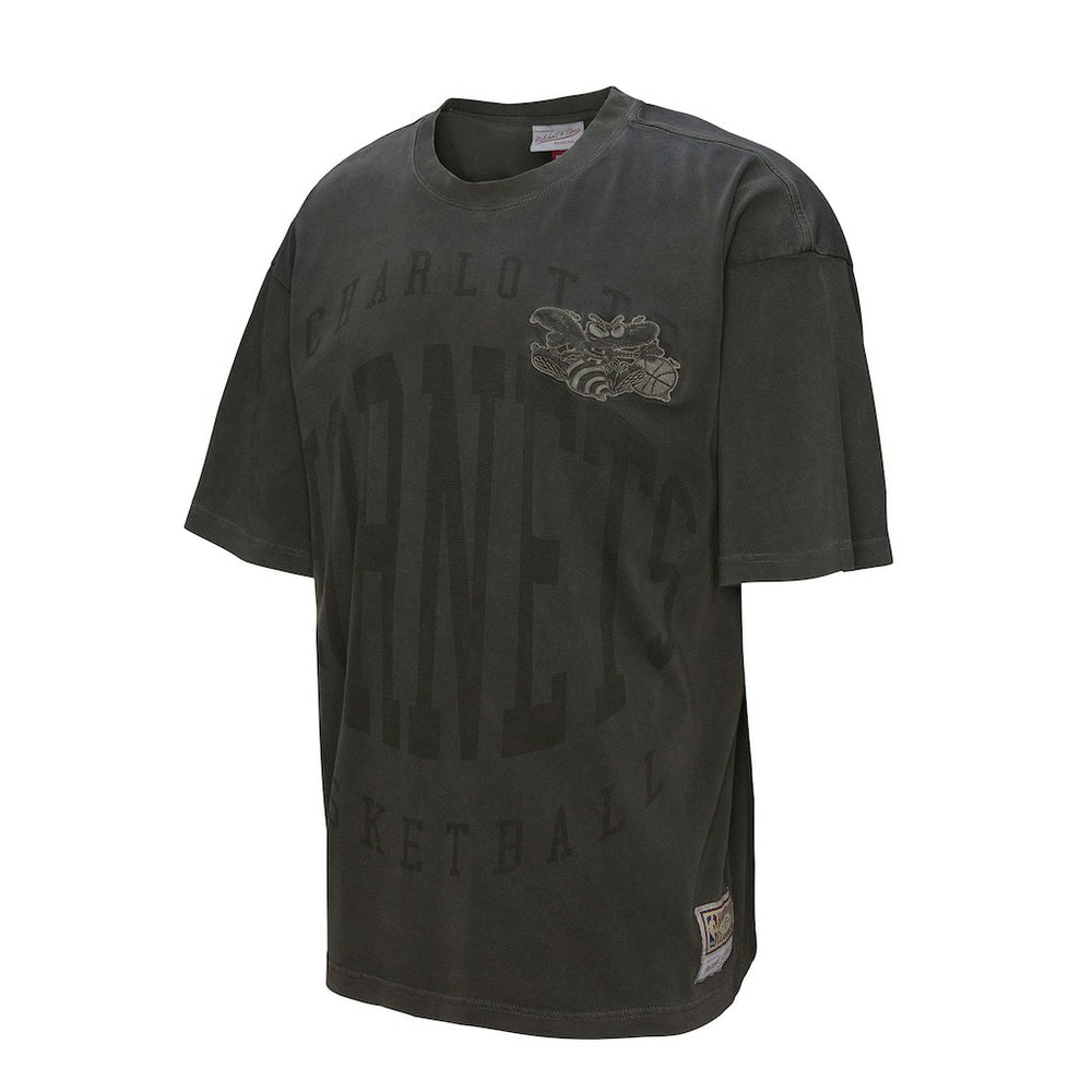 Charlotte Hornets Downtown Collection Premium T-Shirt Black - Mitchell & Ness