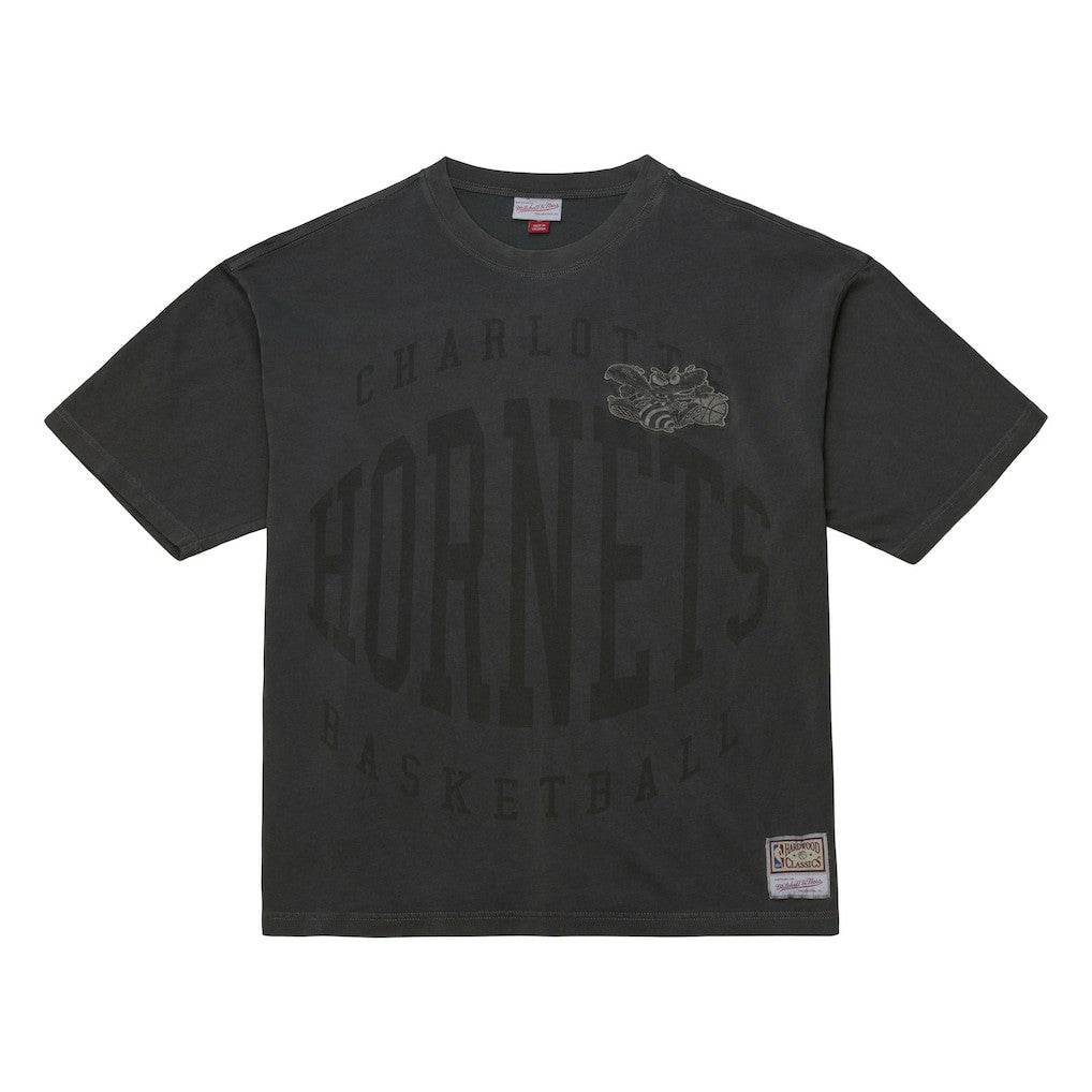 Charlotte Hornets Downtown Collection Premium T-Shirt Black - Mitchell & Ness
