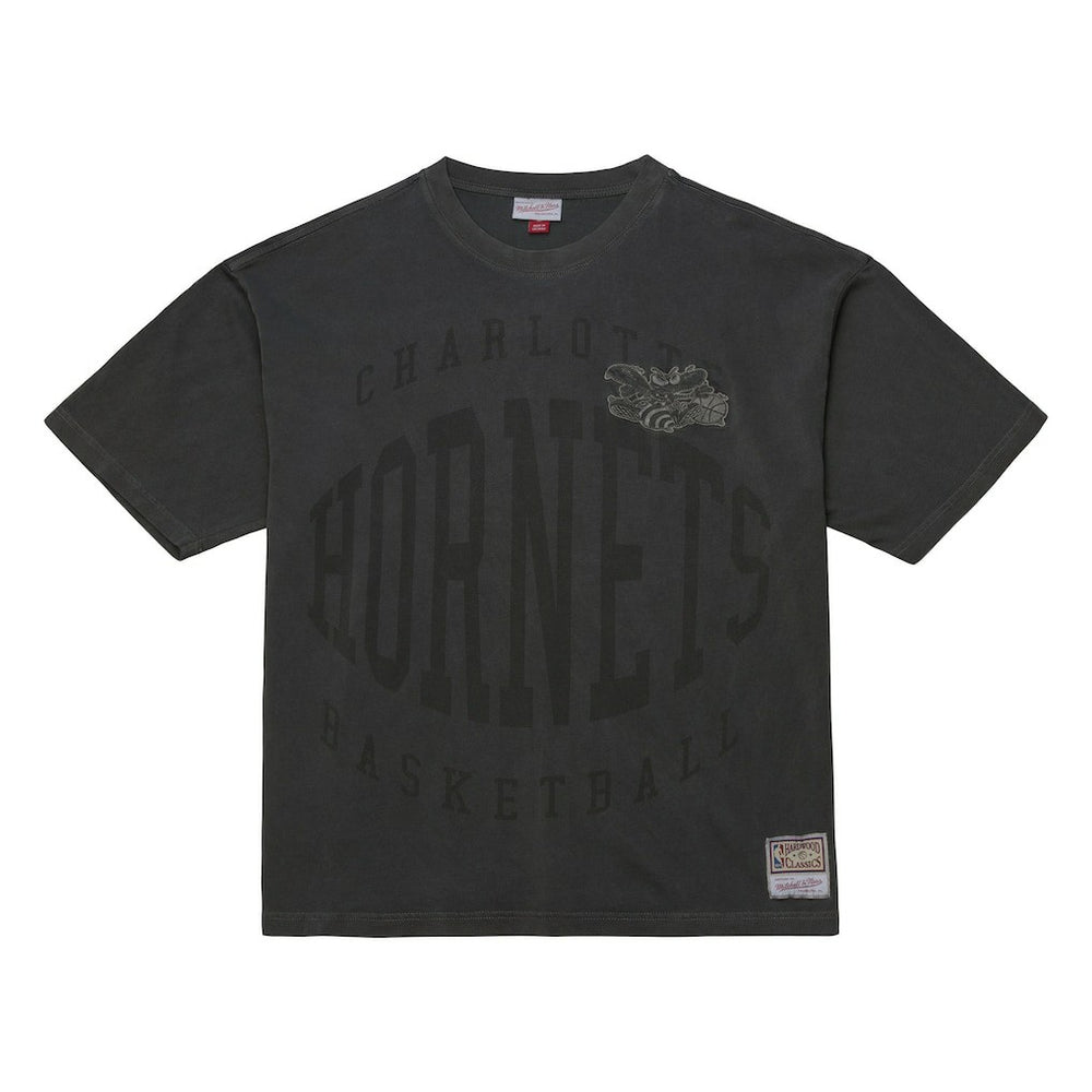 Charlotte Hornets Downtown Collection Premium T-Shirt Black - Mitchell & Ness