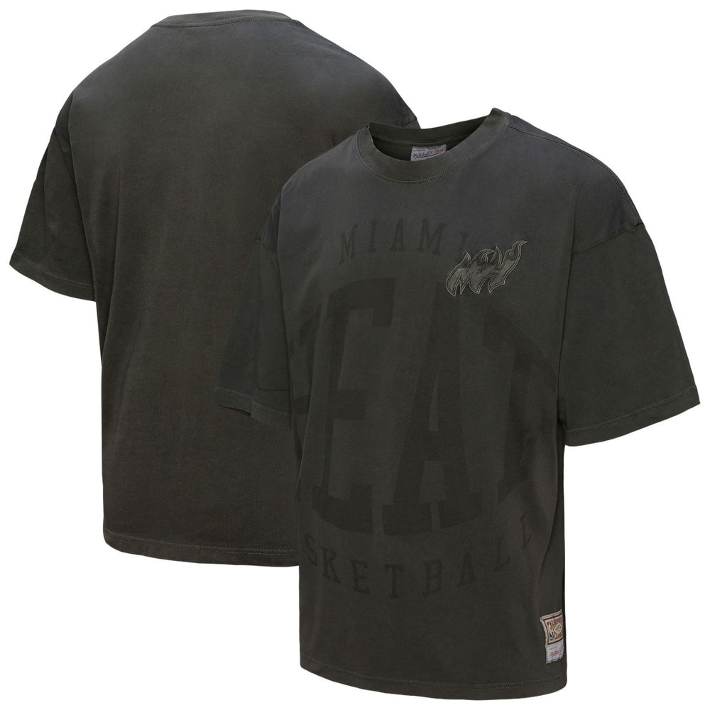 Miami Heat Downtown Collection Premium T-Shirt Black - Mitchell & Ness