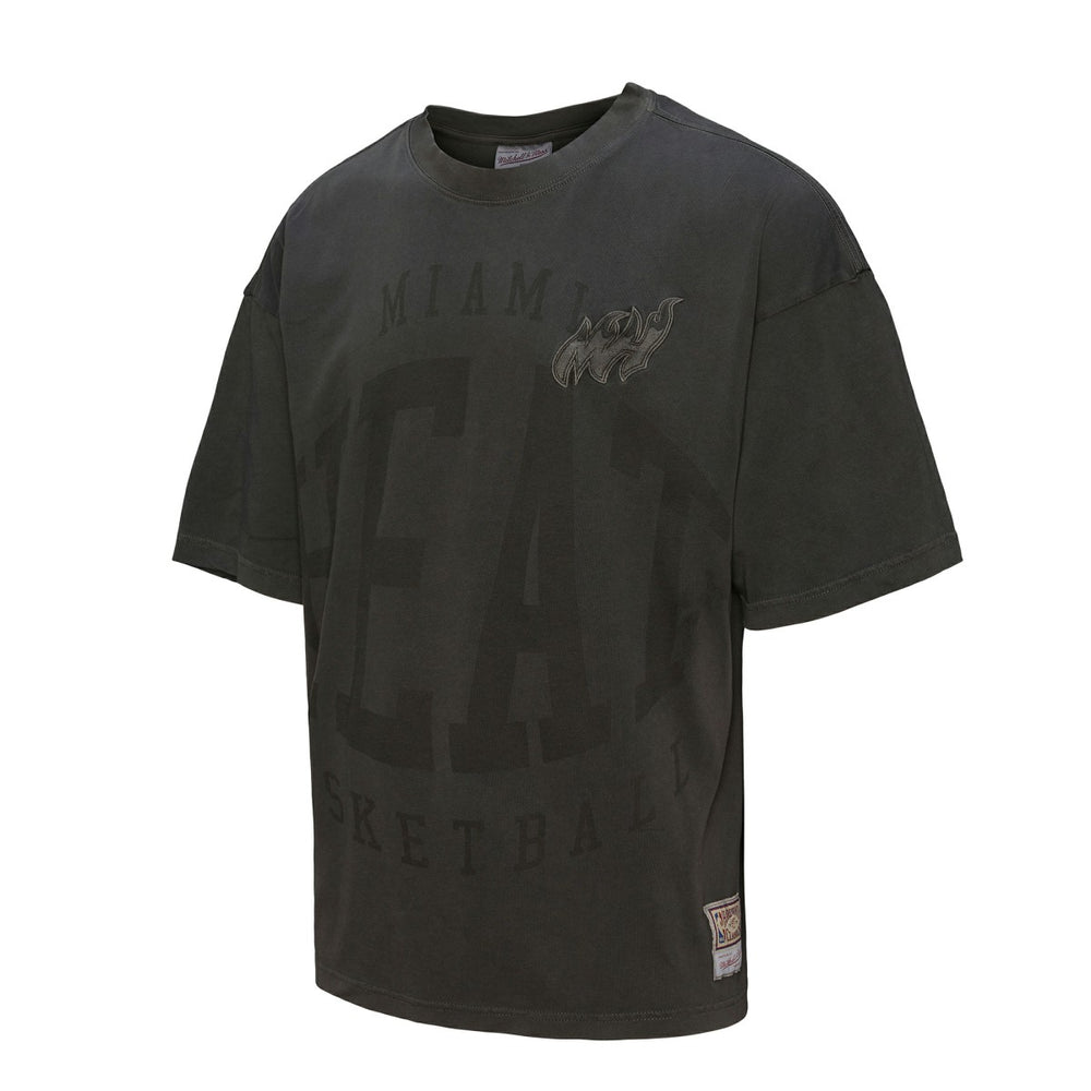 Miami Heat Downtown Collection Premium T-Shirt Black - Mitchell & Ness
