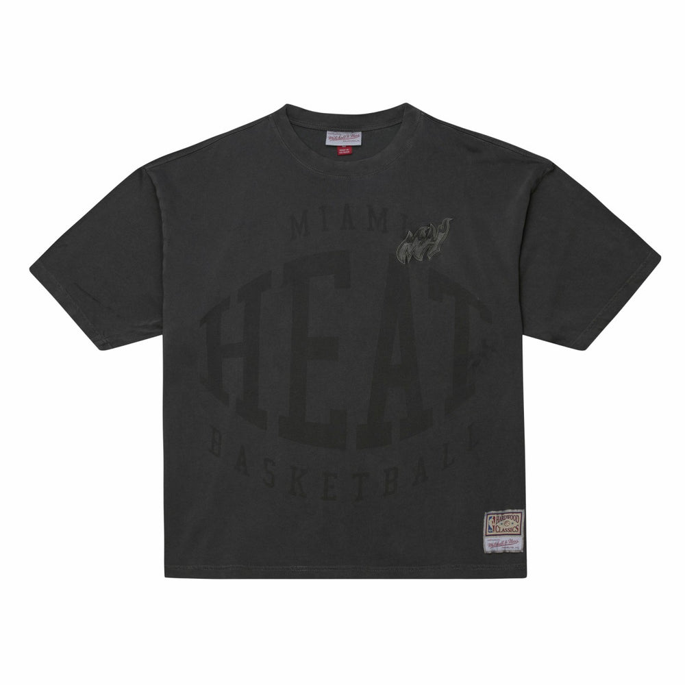 Miami Heat Downtown Collection Premium T-Shirt Black - Mitchell & Ness